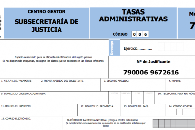 Tasas Extranjeria para Descargar